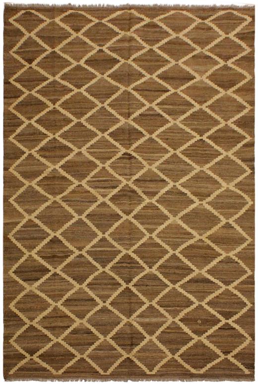 Flat Weave Kilim Antique Navaho Vintage handmade Modern Kilim Bluish Gray Beige Hand-Woven Rectangle 100% Wool Area Rug 5x8 