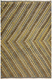 Modern Turkish Kilim Zorion Hand-Woven Wool Rug - 6'1'' x 7'9''