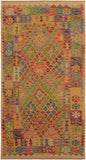 Southwestern Turkish Kilim Lesli Hand-Woven Wool Rug - 3'6'' x 6'9''