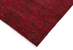 handmade Modern Kafkaz Red Charcoal Hand Knotted RECTANGLE 100% WOOL area rug 6 x 9