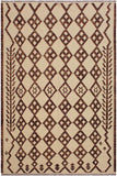 Flat Weave Kilim Antique Navaho Vintage handmade Modern Kilim Beige Brown Hand-Woven Rectangle 100% Wool Area Rug 6x8 