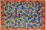 Bohemein Balochi Andra Hand Knotted Wool Rug - 4'10'' x 6'11''