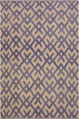 Flat Weave Kilim Antique Navaho Vintage handmade Modern Kilim Beige Purple Hand-Woven Rectangle 100% Wool Area Rug 6x8 