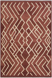 Flat Weave Kilim Antique Navaho Vintage handmade Modern Kilim Brown Beige Hand-Woven Rectangle 100% Wool Area Rug 7x10 