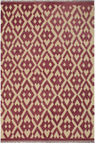 Flat Weave Kilim Antique Navaho Vintage handmade Modern Kilim Burgundy Beige Hand-Woven Rectangle 100% Wool Area Rug 6x8 