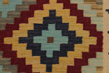 Flat Weave Kilim Antique Navaho Vintage handmade Geometric Kilim Brown Tan Hand-Woven Rectangle 100% Wool Area Rug 3x5 