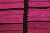 Flat Weave Kilim Antique Navaho Vintage handmade Modern Kilim Pink Purple Hand-Woven Rectangle 100% Wool Area Rug 5x7 