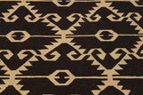 Flat Weave Kilim Antique Navaho Vintage handmade Modern Kilim Brown Black Hand-Woven Rectangle 100% Wool Area Rug 7x10 