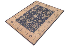 handmade Traditional Kafkaz Bluish Gray Beige Hand Knotted RECTANGLE 100% WOOL area rug 9 x 12