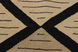 Flat Weave Kilim Antique Navaho Vintage handmade Modern Kilim Beige Black Hand-Woven Rectangle 100% Wool Area Rug 10x13 