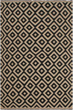 Flat Weave Kilim Antique Navaho Vintage handmade Modern Kilim Beige Black Hand-Woven Rectangle 100% Wool Area Rug 7x10 