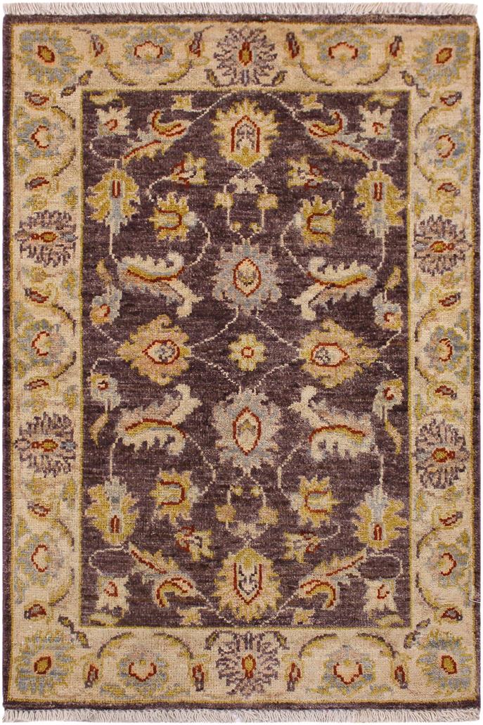 handmade Traditional Kafkaz Brown Ivory Hand Knotted RECTANGLE 100% WOOL area rug 2 x 3