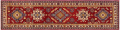 handmade Traditional Kazak Red Ivory Hand Knotted RUNNER 100% WOOL area rug 2x10