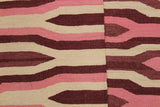 Flat Weave Kilim Antique Navaho Vintage handmade Modern Kilim Ivory Pink Hand-Woven Rectangle 100% Wool Area Rug 6x9 