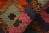 Flat Weave Kilim Antique Navaho Vintage handmade Modern Kilim Brown Pink Hand-Woven Rectangle 100% Wool Area Rug 5x6 