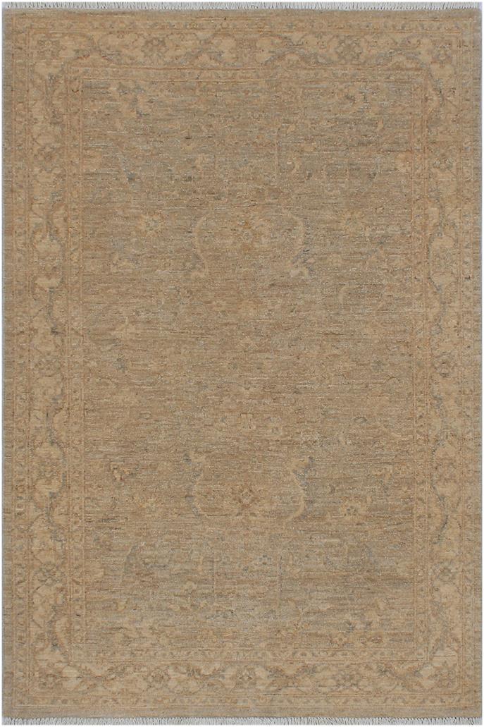 handmade Traditional Kafkaz Tan Beige Hand Knotted RECTANGLE 100% WOOL area rug 4 x 6