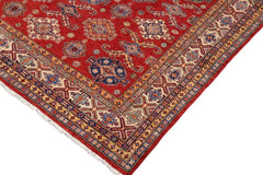 handmade Geometric Super Kazak Red Beige Hand Knotted RECTANGLE 100% WOOL area rug 8 x 10