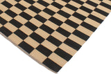 Flat Weave Kilim Antique Navaho Vintage handmade Modern Kilim Beige Black Hand-Woven Rectangle 100% Wool Area Rug 4x6 