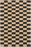 Flat Weave Kilim Antique Navaho Vintage handmade Modern Kilim Beige Black Hand-Woven Rectangle 100% Wool Area Rug 4x6 