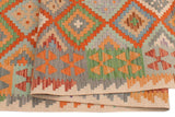 Flat Weave Kilim Antique Navaho Vintage handmade Geometric Kilim Rust Beige Hand-Woven Rectangle 100% Wool Area Rug 6x8 