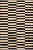 Flat Weave Kilim Antique Navaho Vintage handmade Modern Kilim Beige Black Hand-Woven Rectangle 100% Wool Area Rug 6x8 