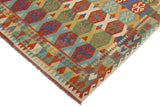 Flat Weave Kilim Antique Navaho Vintage handmade Geometric Kilim Beige Rust Hand-Woven Rectangle 100% Wool Area Rug 8x10 