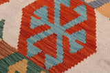 Flat Weave Kilim Antique Navaho Vintage handmade Geometric Kilim Beige Rust Hand-Woven Rectangle 100% Wool Area Rug 8x10 