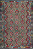 Tribal Turkish Kilim Iliana Hand-Woven Wool Rug - 8'2'' x 9'8''