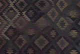 Flat Weave Kilim Antique Navaho Vintage handmade Geometric Kilim Purple Green Hand-Woven Rectangle 100% Wool Area Rug 6x10 