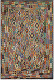 Retro Turkish Kilim Deloras Hand-Woven Wool Rug - 10'2'' x 12'8''