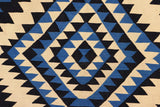 Flat Weave Kilim Antique Navaho Vintage handmade Modern Kilim Beige Blue Hand-Woven Rectangle 100% Wool Area Rug 6x9 