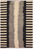 Flat Weave Kilim Antique Navaho Vintage handmade Modern Kilim Beige Black Hand-Woven Rectangle 100% Wool Area Rug 8x10 