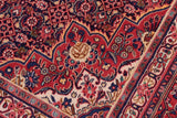 handmade Traditional Tabriz Blue Red Hand Knotted RECTANGLE 100% Wool Pile area rug 10x13