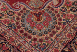 handmade Traditional Tabriz Red Blue Hand Knotted RECTANGLE 100% Wool Pile area rug 10x13