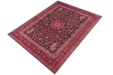 handmade Traditional Tabriz Blue Red Hand Knotted RECTANGLE 100% Wool Pile area rug 10x13