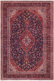 handmade Traditional Tabriz Blue Red Hand Knotted RECTANGLE 100% Wool Pile area rug 10x13