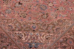 Traditional handmade Persian vintage distressed Pink Brown Hand Knotted RECTANGLE 100% WOOL area rug 8 x 12