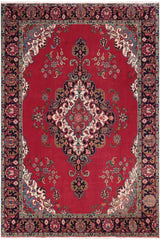 Traditional handmade Persian vintage distressed Red Purple Hand Knotted RECTANGLE 100% WOOL area rug 10 x 13