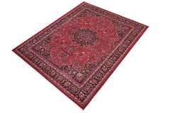 Traditional handmade Persian vintage distressed Red Blue Hand Knotted RECTANGLE 100% WOOL area rug 10 x 13