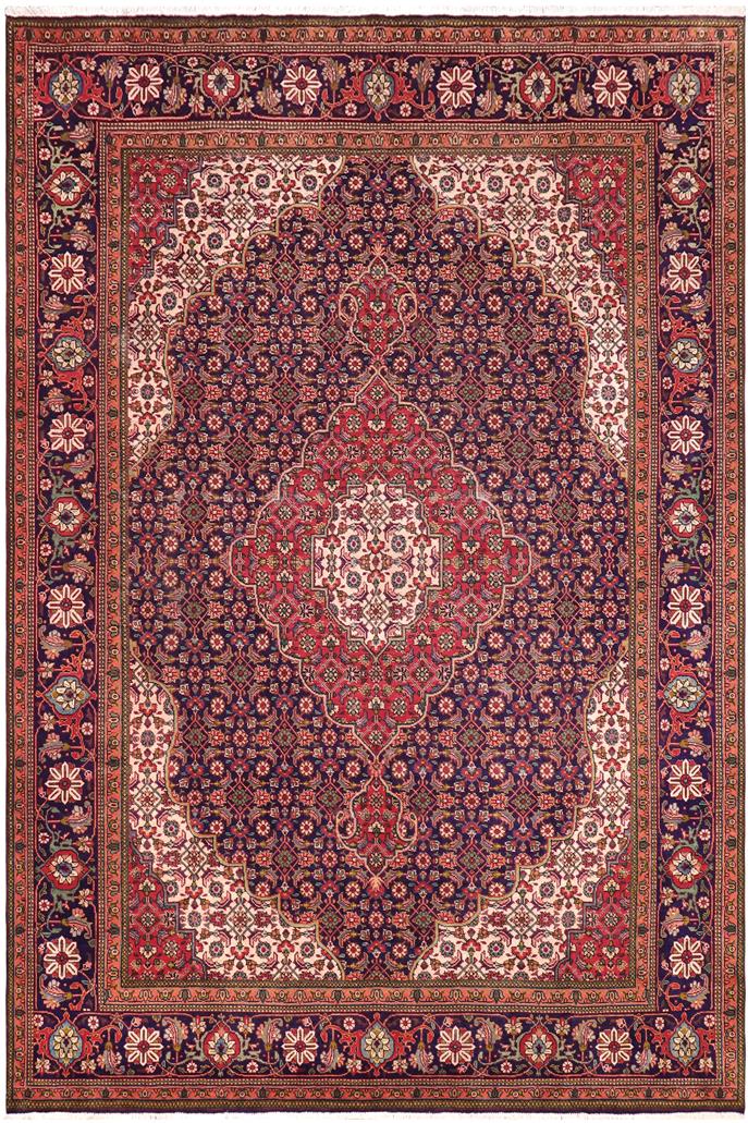 Traditional handmade Persian vintage distressed Mahi Blue Red Hand Knotted RECTANGLE 100% WOOL area rug 10 x 12