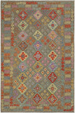 Rustic Turkish Kilim Williams Hand-Woven Wool Rug - 6'10'' x 9'8''