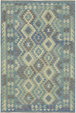 Southwestern Turkish Kilim Douglas Hand-Woven Wool Rug -4'11'' x 6'5''