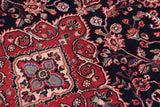 handmade Traditional Kashan Blue Red Hand Knotted RECTANGLE 100% Wool Pile area rug 4x6