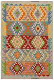 Tribal Turkish Kilim Viviana Hand-Woven Wool Rug - 3'2'' x 4'10''