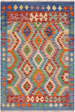 Bohemian Turkish Kilim Jared Hand-Woven Wool Rug - 3'6'' x 5'0''