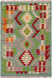 Bohemian Turkish Kilim Kate Hand-Woven Wool Rug - 2'9'' x 3'10''