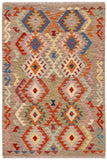 Southwestern Turkish Kilim Mallory Hand-Woven Wool Rug -3'4'' x 4'11''