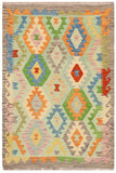 Bohemian Turkish Kilim Rachael Hand-Woven Wool Rug - 3'4'' x 4'10''