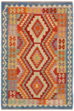 Tribal Turkish Kilim Rebekah Hand-Woven Wool Rug - 4'4'' x 6'0''