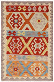 Rustic Turkish Kilim Greyson Hand-Woven Wool Rug - 2'7'' x 4'0''